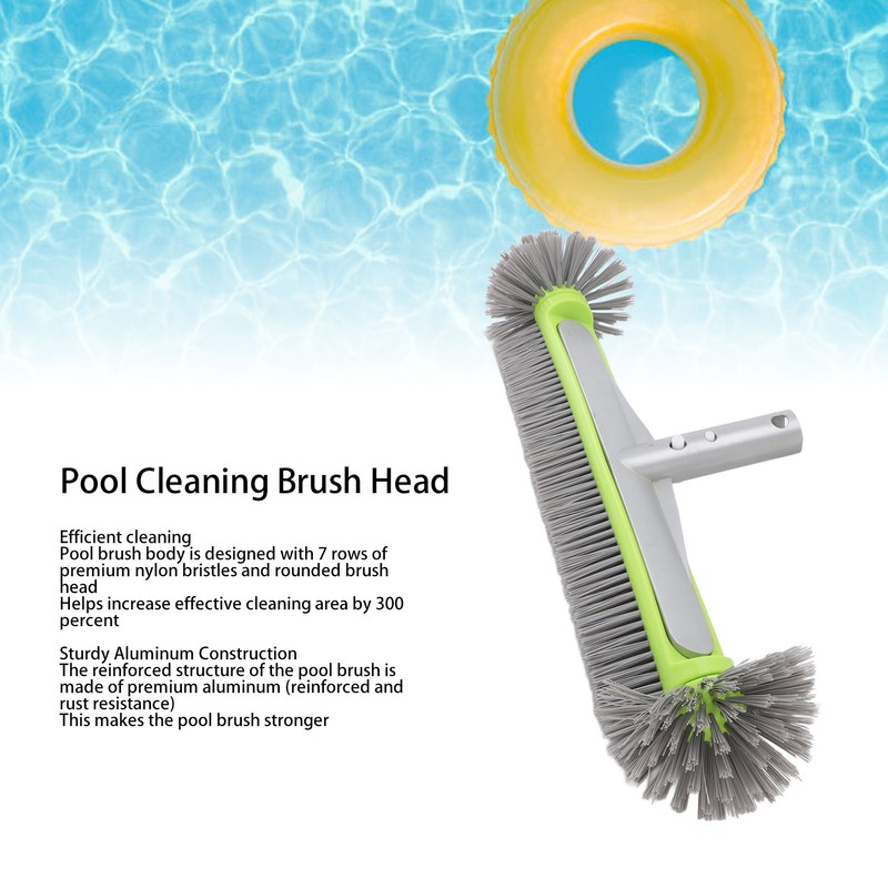 Pool Cleaning Brush Head Plastic Nylon Bristles Prevent Scratch Swimming