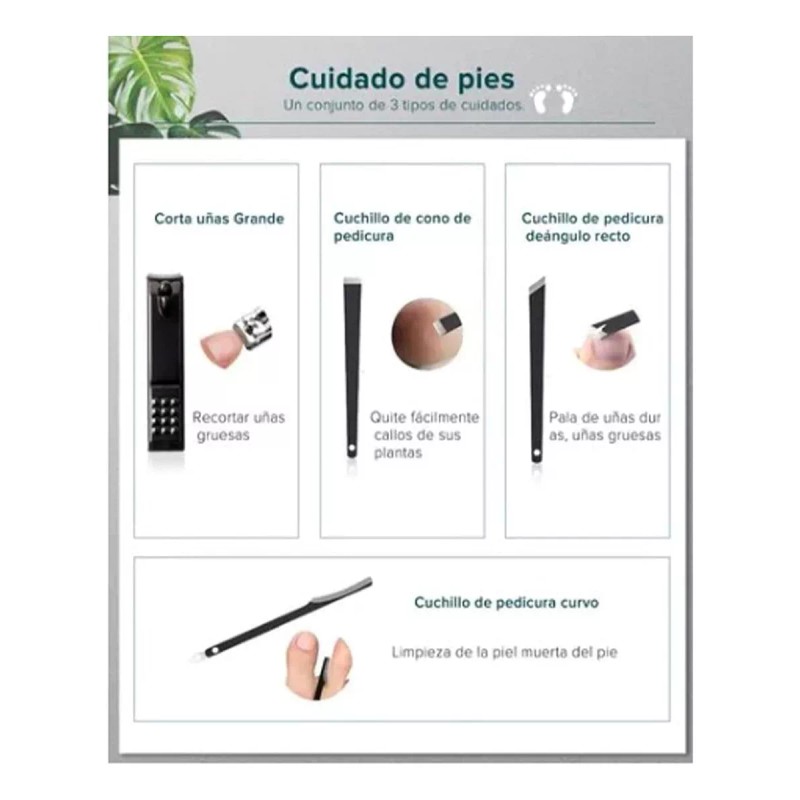MARZSEFLO Set De Manicura Pedicura Pies Manos Corta Uñas 23