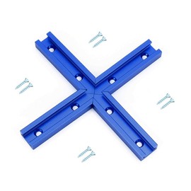 3'' T Tracks for Woodworking Intersection Kit 1 Set, Double-Cut Jig Profile Universal T-Tracks with Predrilled Mounting Holes，T Track Accessories for Jigs and Fixtures
