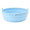 Silicone Air Cooker Pot Round Folded Blue Fryer Liner Tray