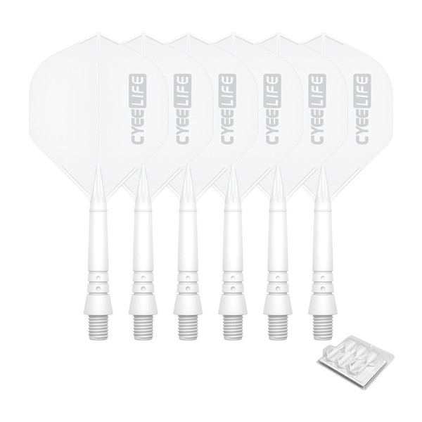 CyeeLife 6 Pack Integrated Dart Flight and Shaft, One Piece