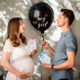 Newellsail Baby Prediction Cards Advice Cards for New Parents Gender Revelation Cards for Baby Shower Game Party Pack of 20 (Blue and Pink)