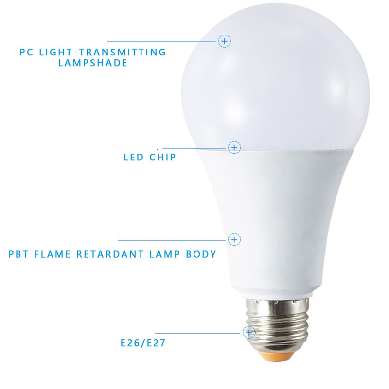 Radar Motion Sensor Light Bulb 12W (100-Watt Equivalent) E26/E27 6500K