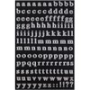 JAM PAPER Self Adhesive Alphabet Letter Stickers - Silver -