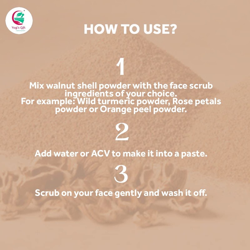 Ground Walnut Shells/Walnut Shell Powder 8oz | Great for Face