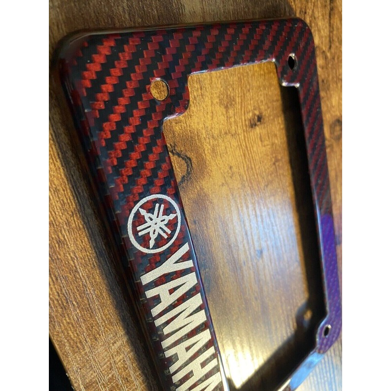 BLVD RED Yamaha motorcycle Carbon license frame