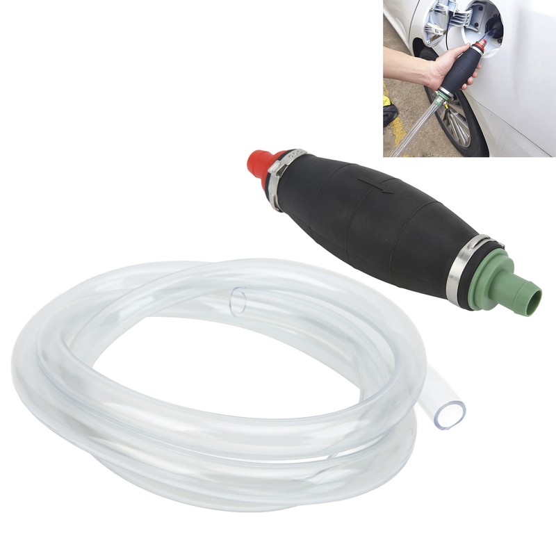 16mm/0.63in Siphon Hand Pump with 2m/6.6ft Hose Gasoline Fuel Water