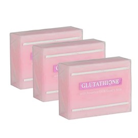 Skin Science Premium Radiance Bar Soap with Glutathione Goat Milk and Rosehip for Smooth Nourished Skin Cleanse and Daily Care - 120g x 3 Bars