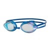 Zoggs Unisex Adult Racer Titanium Swimming Goggles, Blue/Light Blue/Mirrored Clear