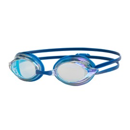 Zoggs Unisex Adult Racer Titanium Swimming Goggles, Blue/Light Blue/Mirrored Clear