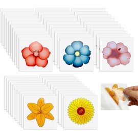 MIVAIUN Pack of 50 Fly Traps for Windows, Fruit Fly Trap for Kitchen, Floral Pattern, Fly Trap Indoor Can Kill Insects, No More Glued Flies on the Window (Pack of 50)