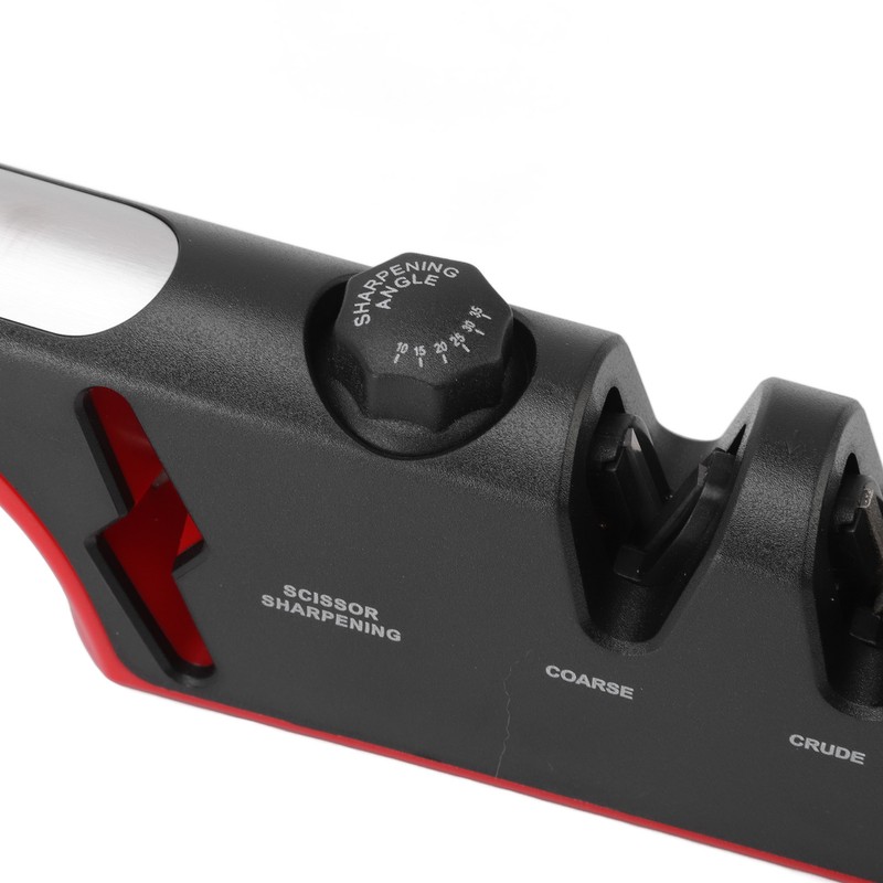Knife Sharpener Diamond Black Ergonomic Multifunctional Adjustable 3 Stages Kitchen