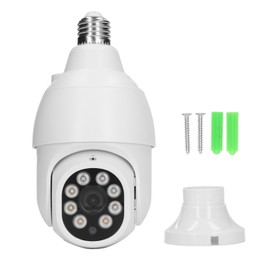 Outdoor Security Camera Wireless WIFI Remote HD Night Vision Monitoring Camera Punch Free Bulb Camera with E27 Interface Base 110‑240V