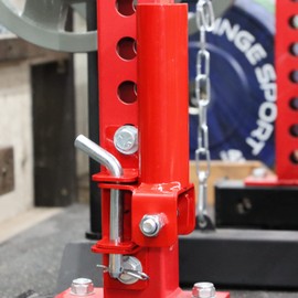 F&F Rack Mount Landmine Attachment, T-Bar Row attachment, Home Gym Workout Accessory, Built in the USA (Red)