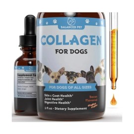 Balanced Pet Collagen for Dogs - Skin and Coat for Dogs, Dog Liquid Collagen, Collagen for...