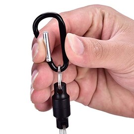 VGEBY Fishing Magnet Buckle, Magnet Buckle Fly Fishing Magnetic Net Release Clip Hanging Holder Lanyard Clip(black)