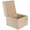 Small Square Cube Wooden Box with Lid | 13 x