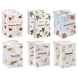 Stamford 37354 Floral Variety Set Incense Cones-12 Packs x 15 Cones, Black, One Size