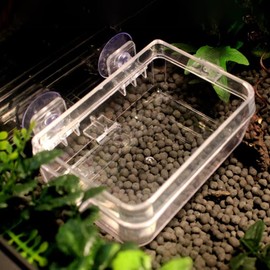 DONGKER Reptile Food Dish Bowl,PC Anti-Escape Worm Water Dish with Suction Cup for Lizard Reptile Gecko