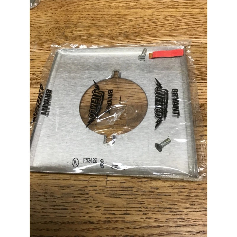 Bryant 2-Gang Plate With 1-Single Round Opening 2 1/8” Stainless