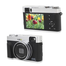 Retro Style Digital Camera, Autofocus 4K Vlogging Camera with 2.8 Inch IPS Screen, 48MP 16X Digital Zoom Digital Camera, Anti Shake for Travel Video Photography (Black)