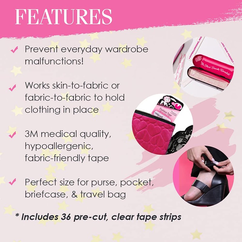 Hollywood Fashion Secrets Double Stick Fashion Tape, Seamless Style Support,