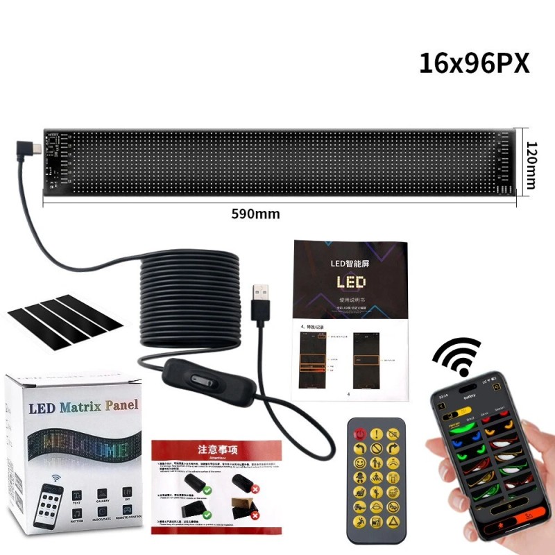 OPRAH 24"Truck Windshield Cars Devil Eyes Light Remote Smart Eye