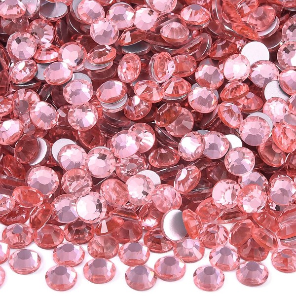 Blinginbox 288 Pieces SS30/6.4-6.6mm Flat Back Crystal Rhinestones Round Gems