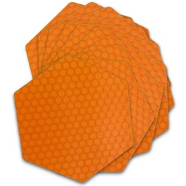 Rokia R Surfboard Traction Pad 10 PCS Silica Gel Anti-Slip Pad for Surfboard,Longboard,Skim Board, Milky Oarnge