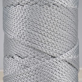 S SENSY Premium 5 mm 104 Yards Polyester Rope 100% Polypropylene Cord Macrame Cord 5 mm Crochet Bag Cord Macrame Rope Crochet Yarn Gift for Knitwear (Silver), 5 mm Polyester
