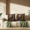BQXH 2 Pcs Dark Aesthetic Raven Throw Pillow Covers 18x18
