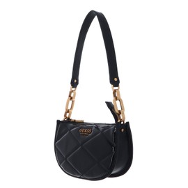 GUESS Cilian Top Zip Saddle Bag Black, black