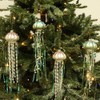 4PCS Glass Pearl Jellyfish Pendant Xmas Tree Hanging Ornaments for