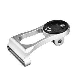 Bicycle Computer Mount Aluminum Extension Odometer Mount Holder for Garmin Bike Accessories (Silver)