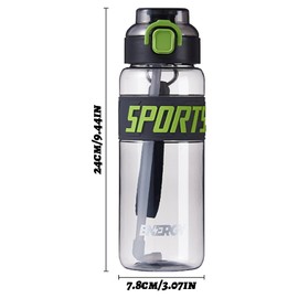 heavenlife Water Bottle 850 ml, Sports Water Bottle, Bottle with Straw, Leak-Proof Water Bottle with Removable Lacing for Fitness, Office, School, Yoga, Outdoor