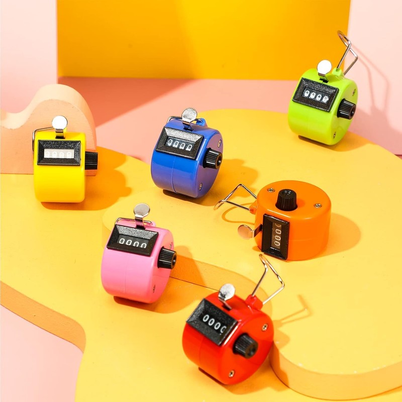 8 Pack Hand Tally Counter 4 Digit Mechanical Palm Click