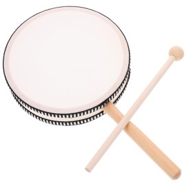 ERINGOGO 1 Set Children Hand Drum Hand Drum Musical Instrument Baby Percussion Toy Kids Hand Drum Performance Drum Hand Drum with Drumstick Wood