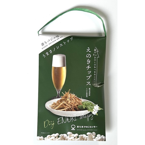 Minamikyushu Mushroom Center Enoki Chips Basil Flavor 0.7 oz (20