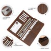 Kattee Men's Vintage Genuine Leather Long Wallet for Checkbook Credit