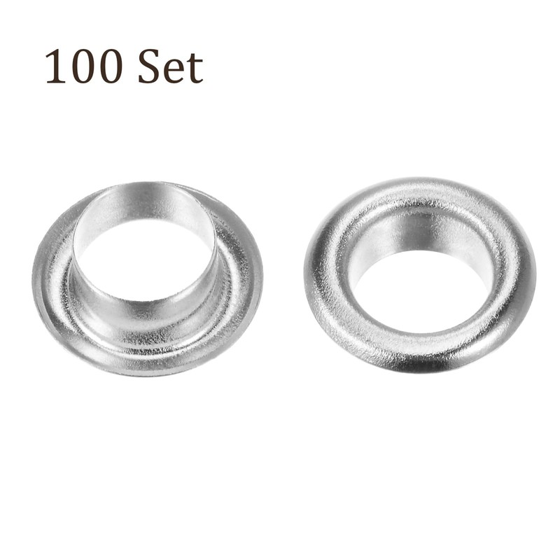 Kozelo Grommets Kit 100set-[8mm 1/3" Hole] Metal Eyelets Grommet Tool