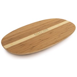 ALLEYOOP WOOD ROCKER BOARD • Unique 360° Omni-directional Rocking Movement • Ergonomically Engineered For Stability At Your Standing Desk, Medium, Bamboo