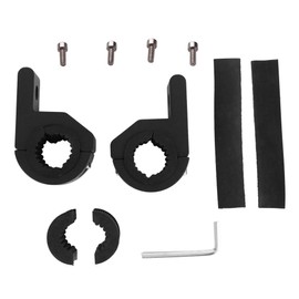 2pcs 19-30MM Universal work Light Tube Clamp Mounting Bracket Bull Bar Pipe Mount Bracket Clamps Driving Light for Road Vehicles Car Truck Boat Black