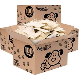 ValueBull New USA Rawhide Chips, 2x4 Inch, 400 Count - Premium USA Beef Hide, Easy Digestion, High Protein, Processed in Mexico