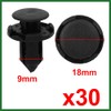 Motoforti 30 Pcs Car Interior Trim Clips Black Nylon Rivet