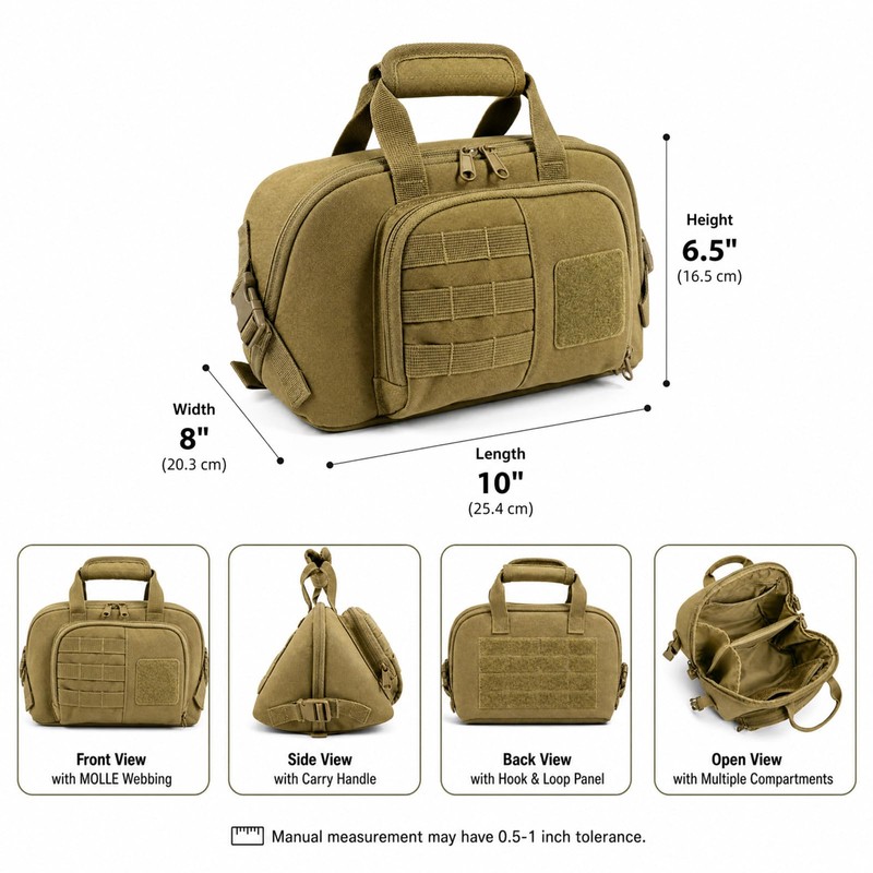 Heavy Duty Tool Bag,Tool Pouch Organizer,5-Pocket 10-Inch Small Tool Bag