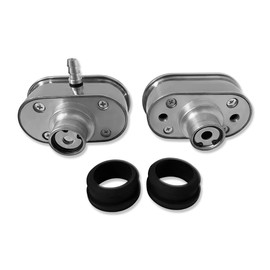 IMOOA Polished Aluminum Finned Oval PCV Breather Combo Valve Cover Kit with Rubber Grommets