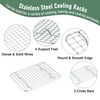 Toaster Oven Pan with Rack Set (2 Small Baking Sheets+2