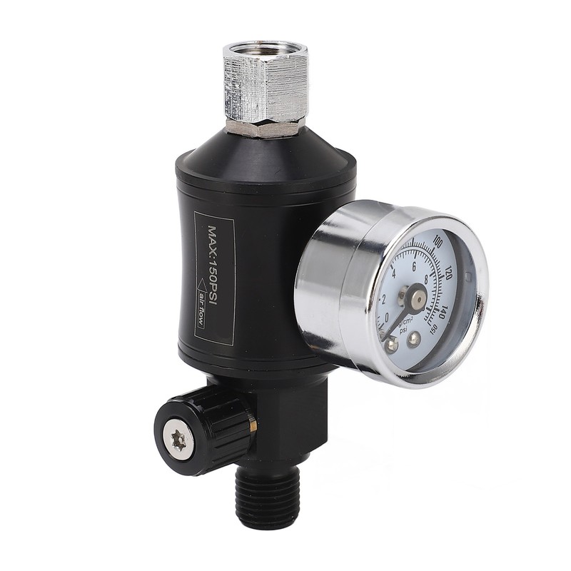 Air Pressure Regulator Filter Pneumatic Adjusting Valve with Gauge for