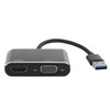 Heayzoki Adaptador USB3.0 a VGA/HDMI, Adaptador Convertidor de HDMI a