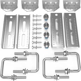 WFLNHB 4 Pack 8 Galvanized Swivel Top Bunk Bracket Kit for 3x3 2x3 1.5x3 Boat Trailer Crossmember
